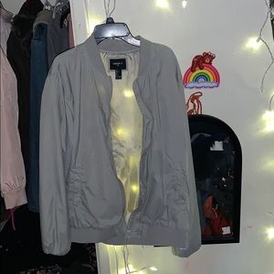 Gray windbreaker